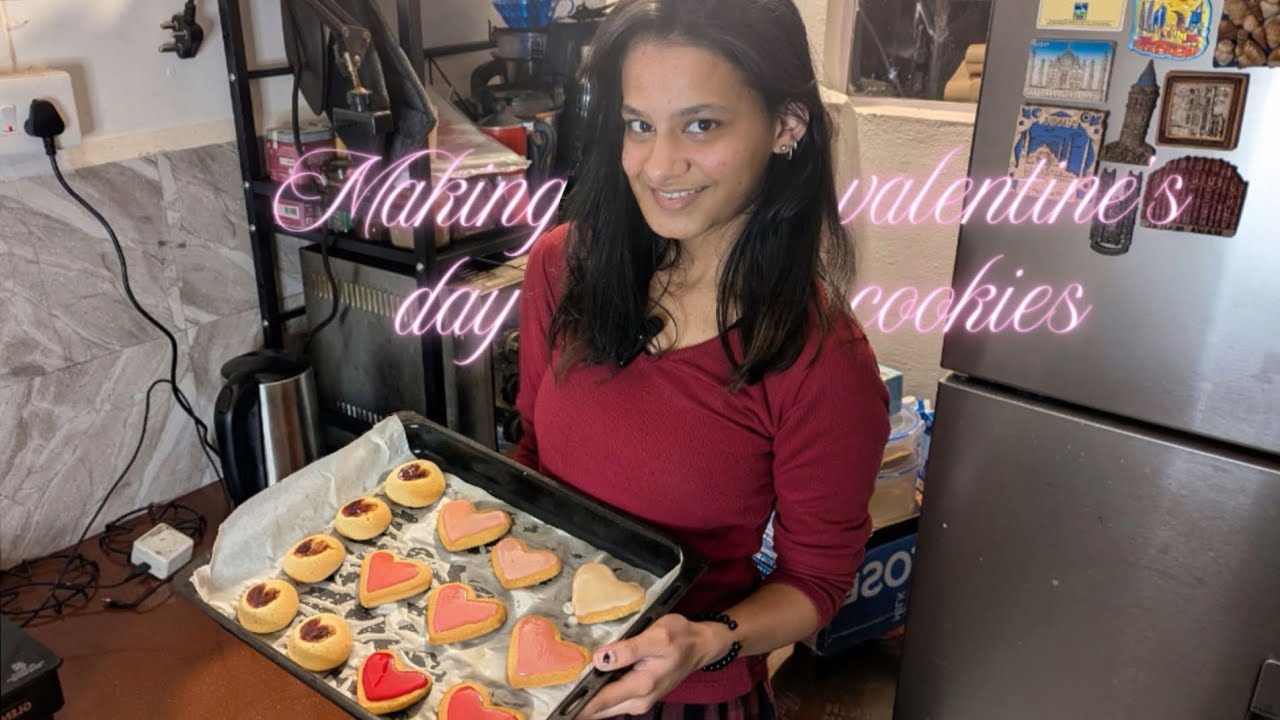 Pinterest made me bake these valentine’s cookies recipe + yapping 𐙚˙⋆.˚ ᡣ𐭩 