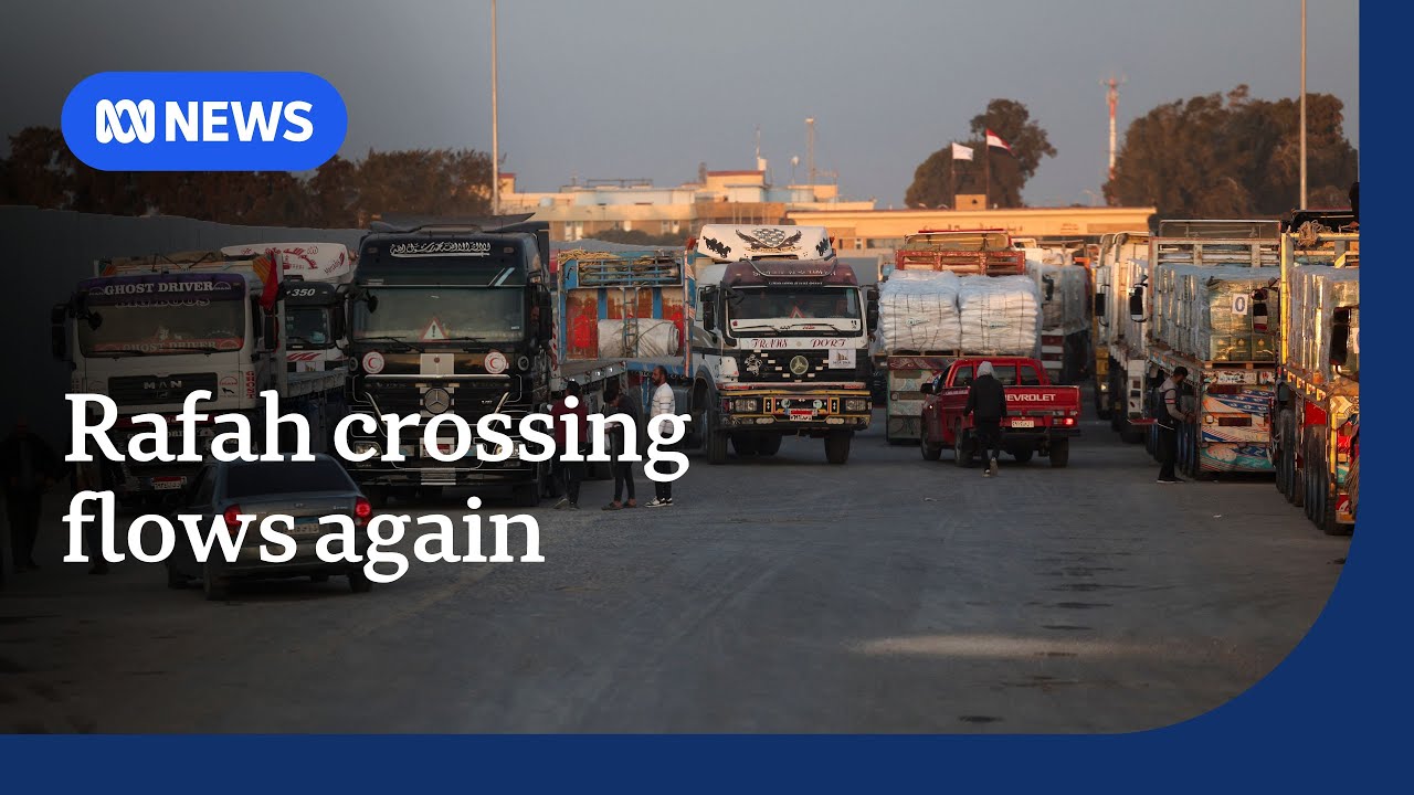 Aid trucks begin crossing into Gaza via Rafah crossing | ABC NEWS