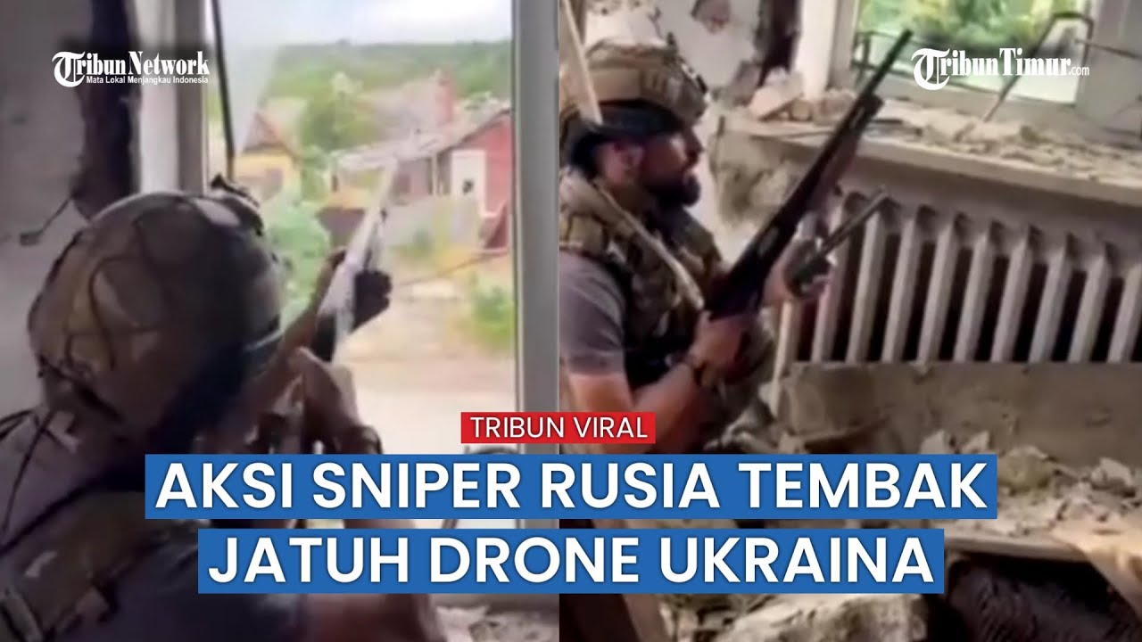 Detik-detik Sniper Rusia Tembak Jatuh Drone Pengintai Ukraina