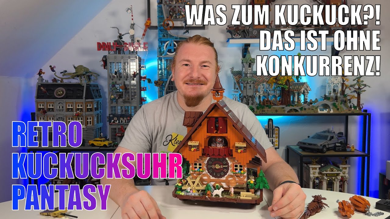 Was zum Kuckuck?! Das ist ohne Konkurrenz! Pantasy Kuckucksuhr aus Klemmbausteinen mit 2163 Teilen!