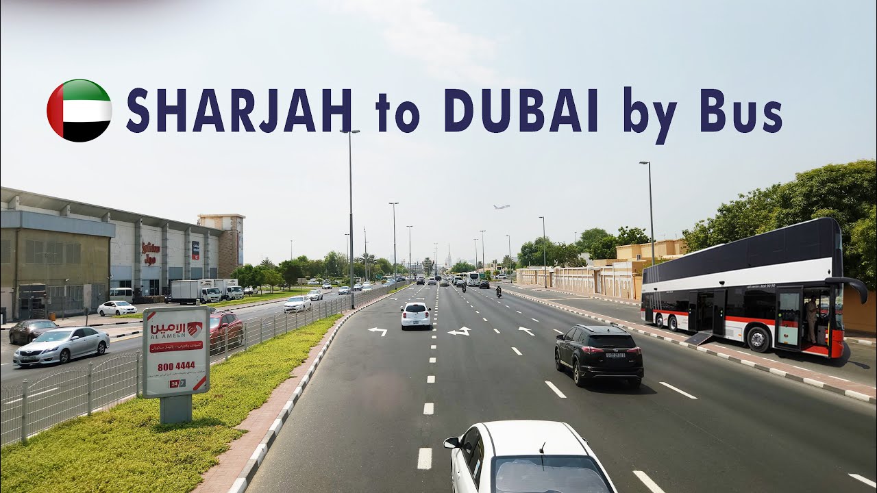 SHARJAH to DUBAI Bus Ride 4K