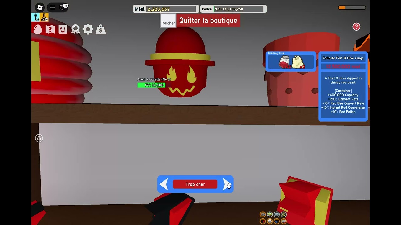 comment faire une ruche rouge sur bee swarm simulator