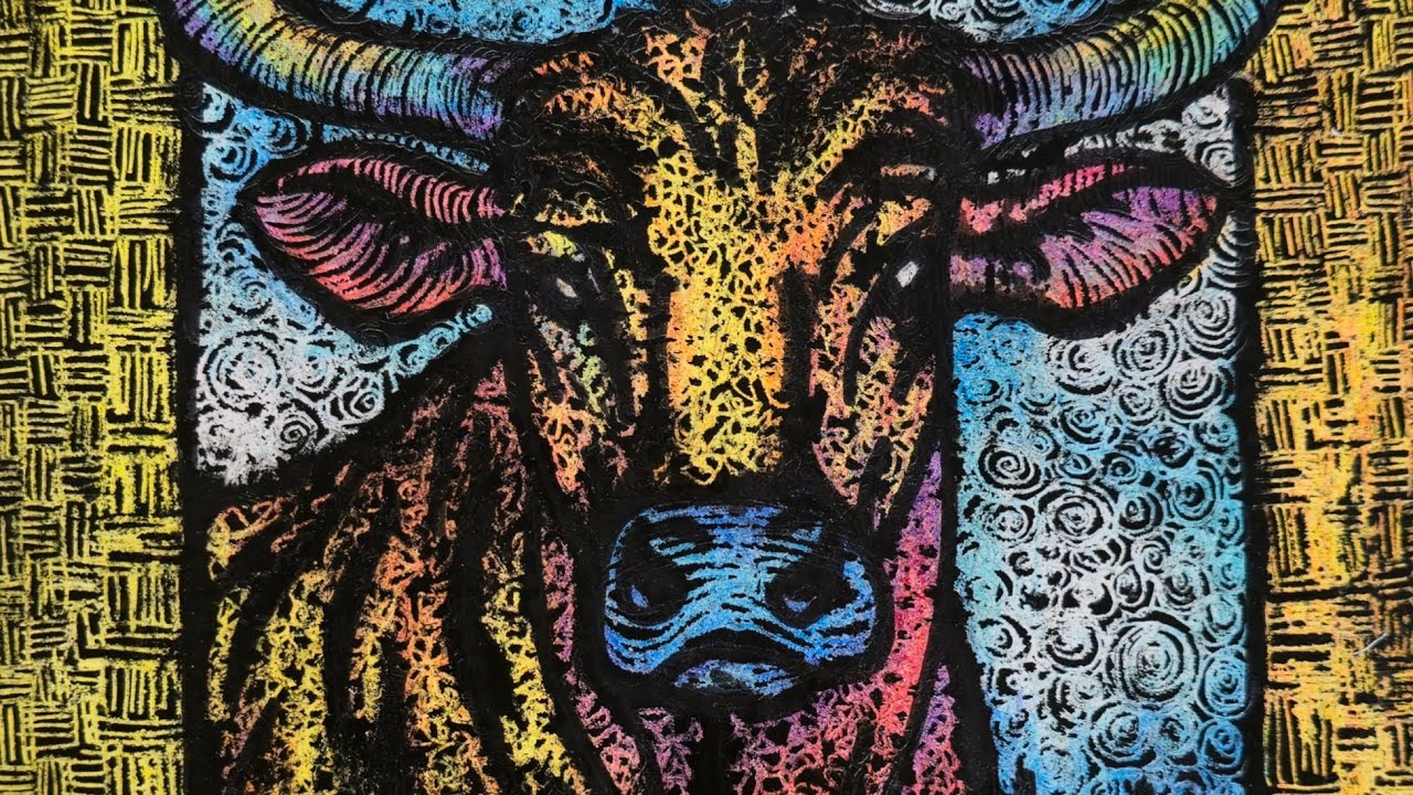 Etching Over Crayons / Crayon Etching Lesson Part 4/4