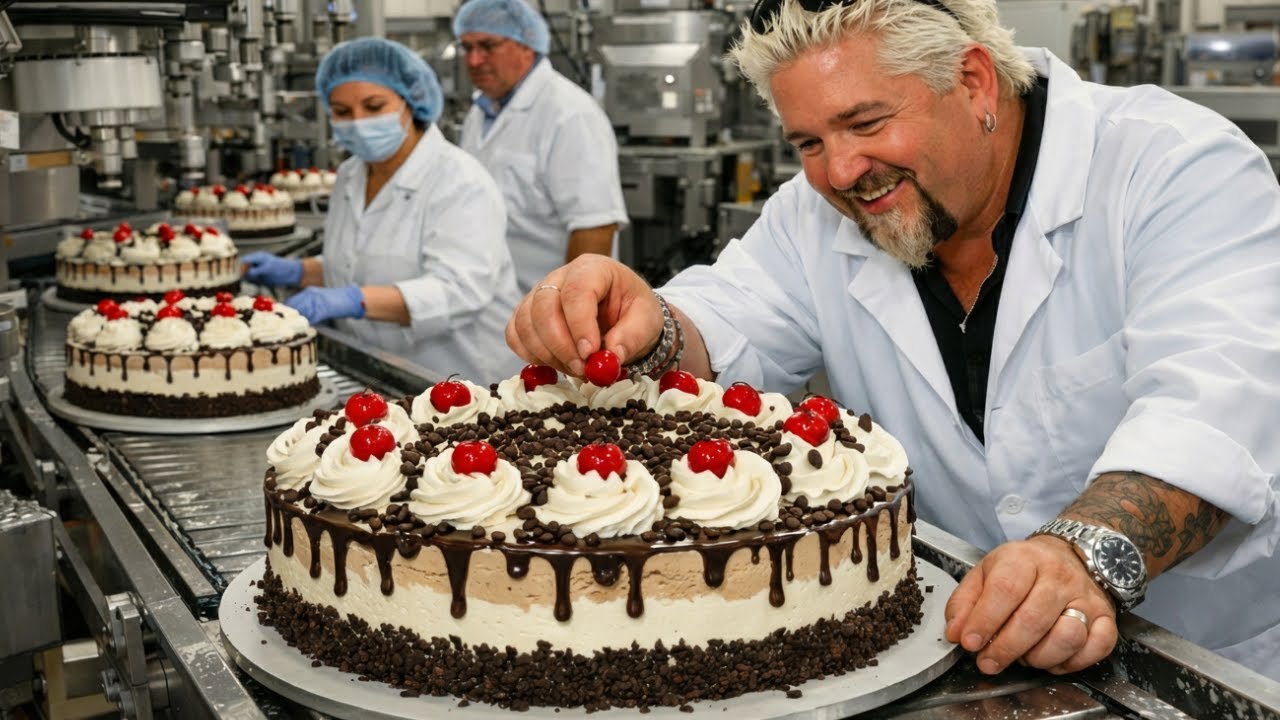 Inside the Ice Cream Cake Factory: A Cool Dessert for American Gatherings (Full Process)