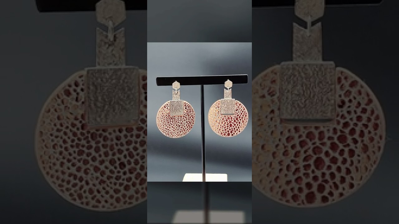 Access Boucles d'oreilles Interchangeables et réversibles, en cuir véritable et argent 925 millièmes