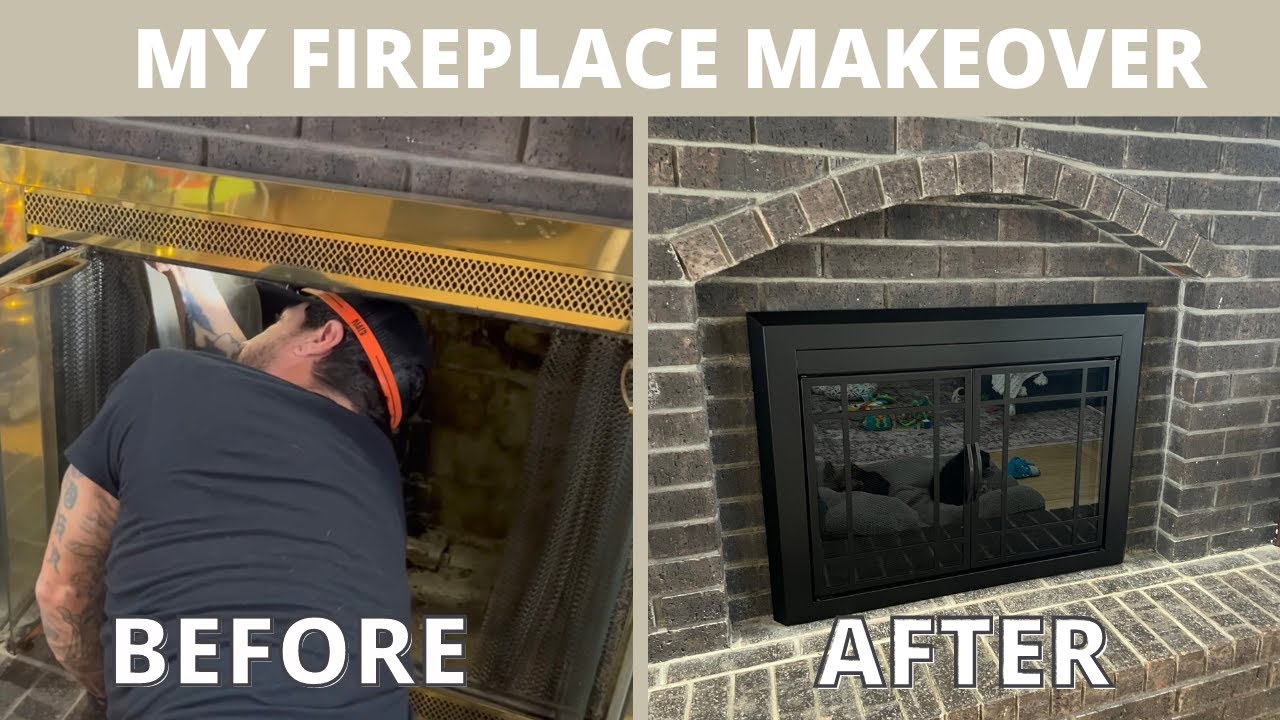 How to change that outdated brass insert on your fireplace | How to update your outdated fireplace