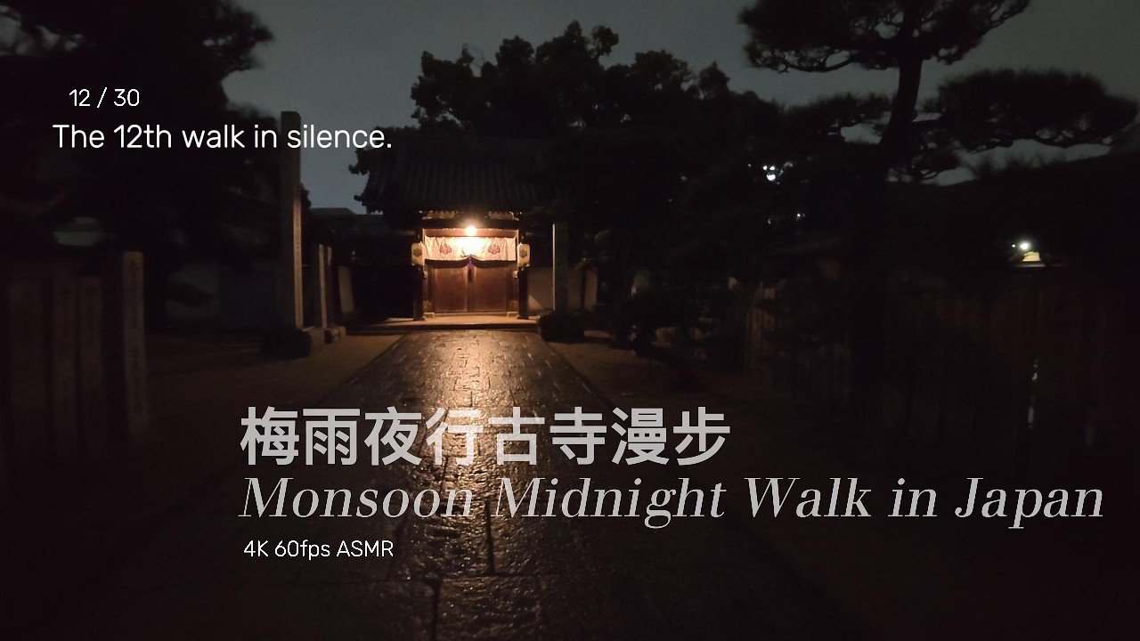 Monsoon Midnight Walk in Japan
