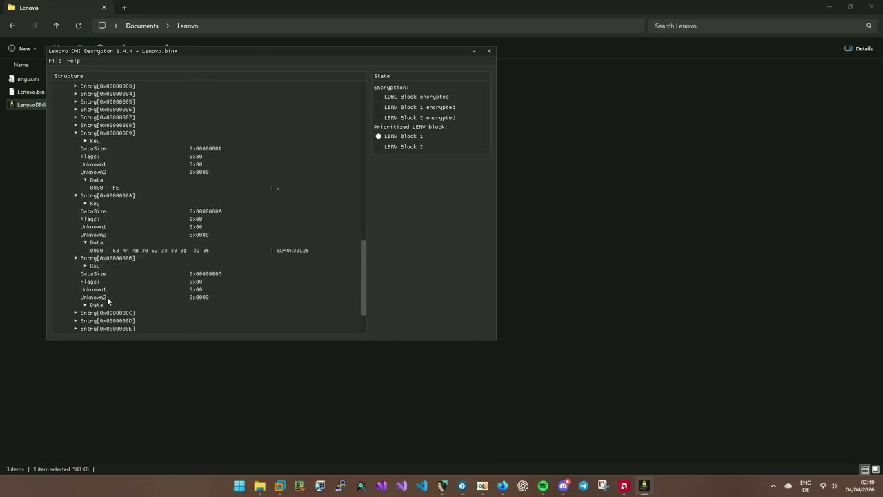 Lenovo DMI Decryptor