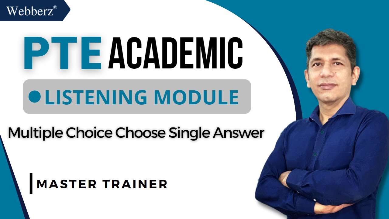 PTE Listening MCQs Single Answer  | PTE Listening tips & strategies | www.webberz.in