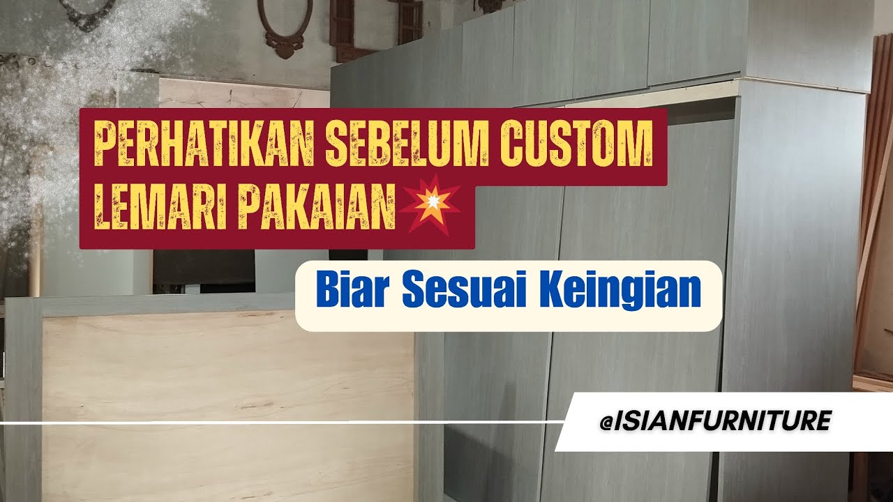 IDE Lemari Pakaian Full Plafon & Cara Pasangnya ✨💫
