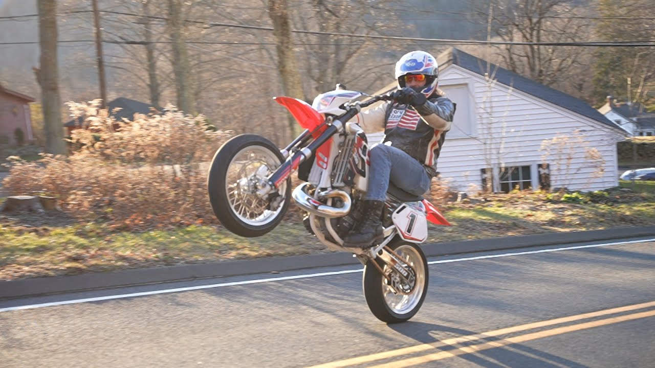 120 МИЛЬ В ЧАС НА СУПЕРМОТО HONDA CR500R?