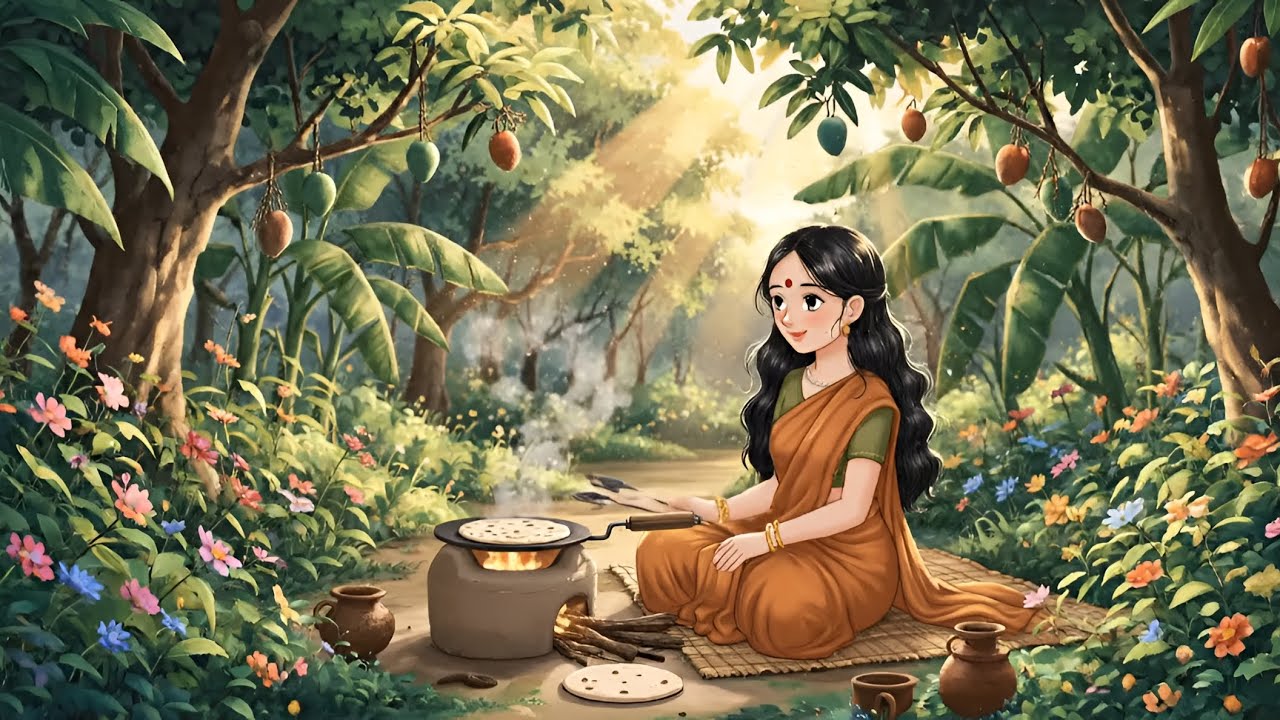 Cozy Desi Village Day 🍃✨ | Gentle Moments & Healing Vibes | Ghibli Style Peaceful Life