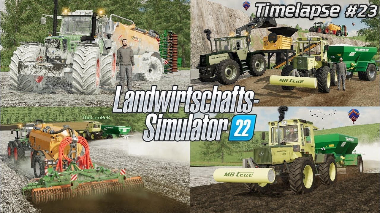 Ein NEUER MB TRAC? 😍🚜💨 KALKSTEIN abbauen & GÜLLE BALLERN mit @TheCamPeRYT! 💪💩| [LS22] - Timelapse #23