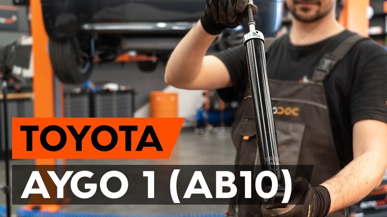 Kuinka vaihtaa takaiskunvaimentimet TOYOTA AYGO 1 (AB10) -merkkiseen autoon [AUTODOC -OHJEVIDEO]