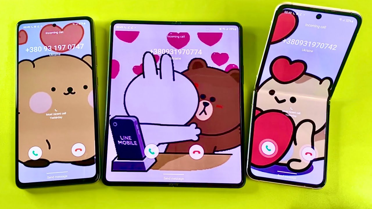 Love is Incoming Call Samsungs Z series Fold 3 & Flip 3 & A53 5g