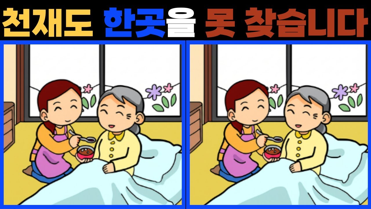다른그림 찾기. 잠자는 두뇌를 깨우세요 초 고수도 3개 중 한 곳은 못 찾습니다 .치매 예방에 좋아요