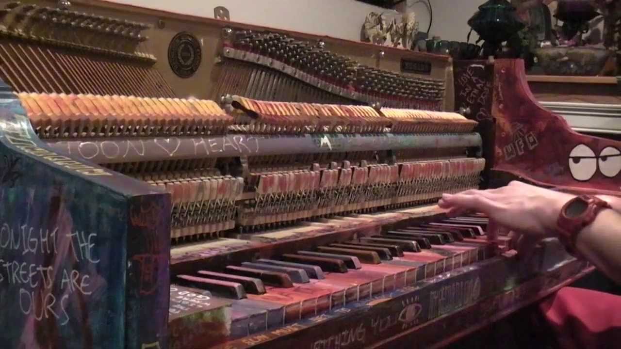 Coldplay Style Graffiti/Tack Piano