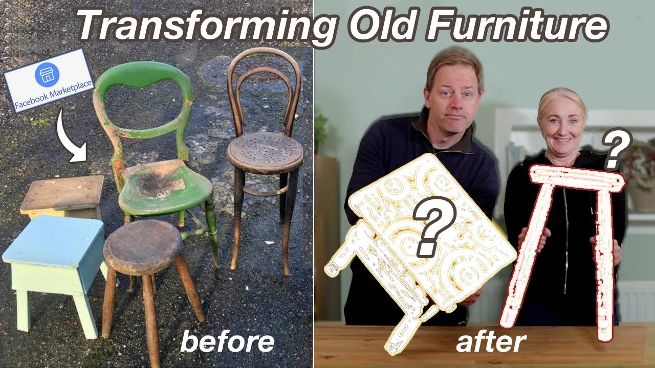 TRANSFORMING OLD FURNITURE from FACEBOOK MARKETPLACE | Furniture Flip #1 | R Studios