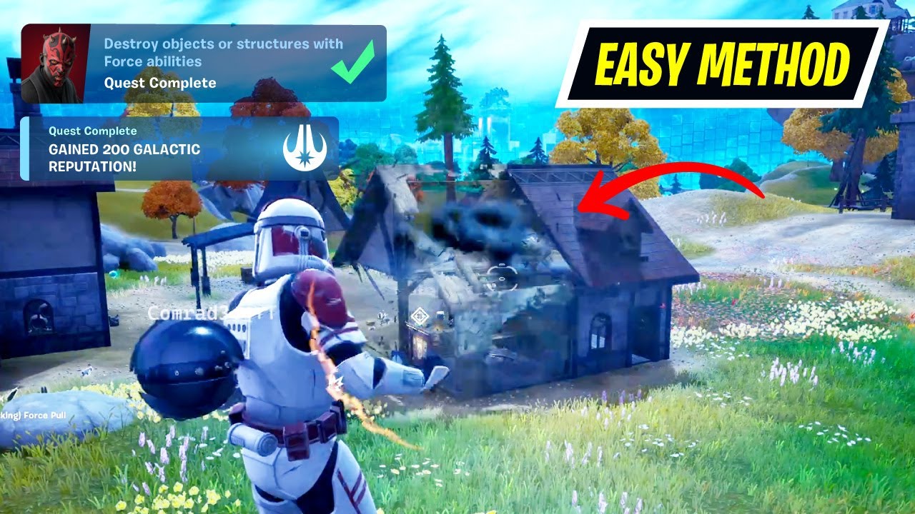 How to EASILY Destroy objects or structures with Force abilities Fortnite