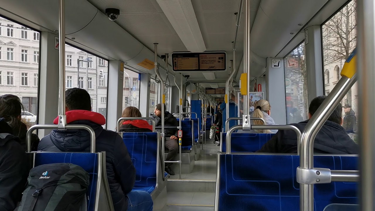 Straßenbahn mitfahrt Leipzig Linie 11 bis Chausseehaus