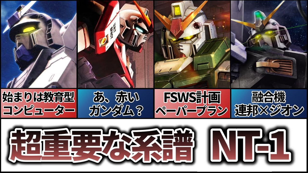 【ガンダムNT-1の系譜】実はMS史の中でかなり重要な機体