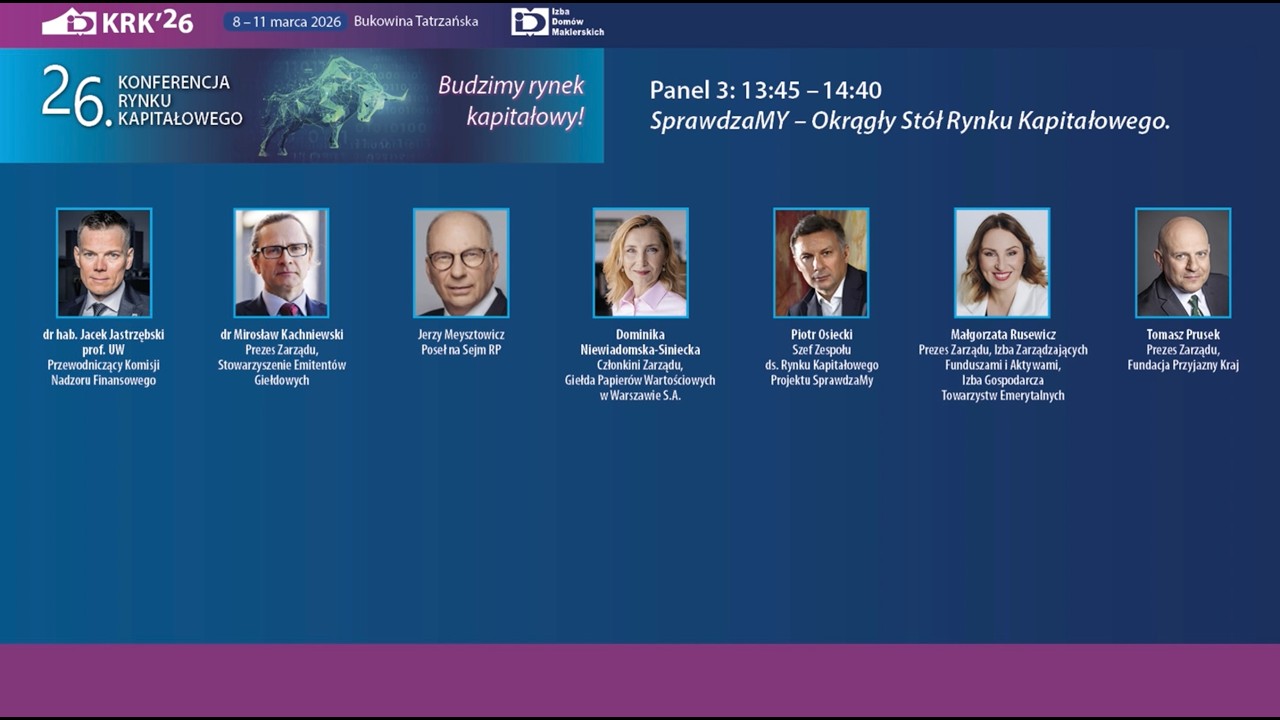 26. KRK: Panel 3: SprawdzaMY – Okrągły Stół Rynku Kapitałowego