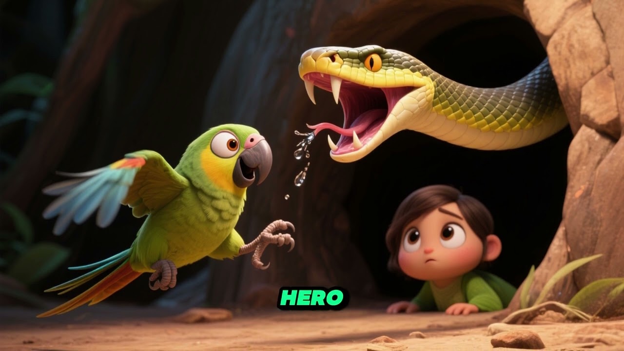 🦜 The Brave Little Parrot Saves the Jungle! 🌳🔥✨
