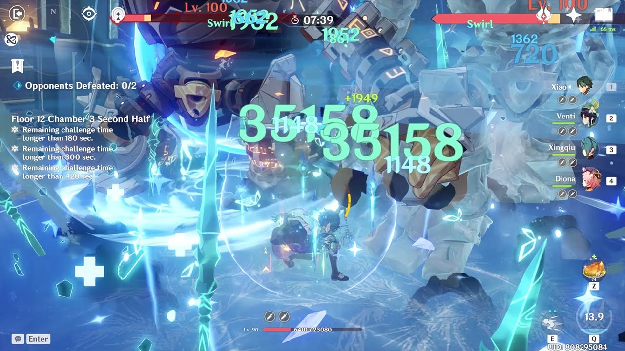 Xiao & Childe C0 - 9 stars Floor 12 Spiral Abyss (1.3) | Genshin Impact