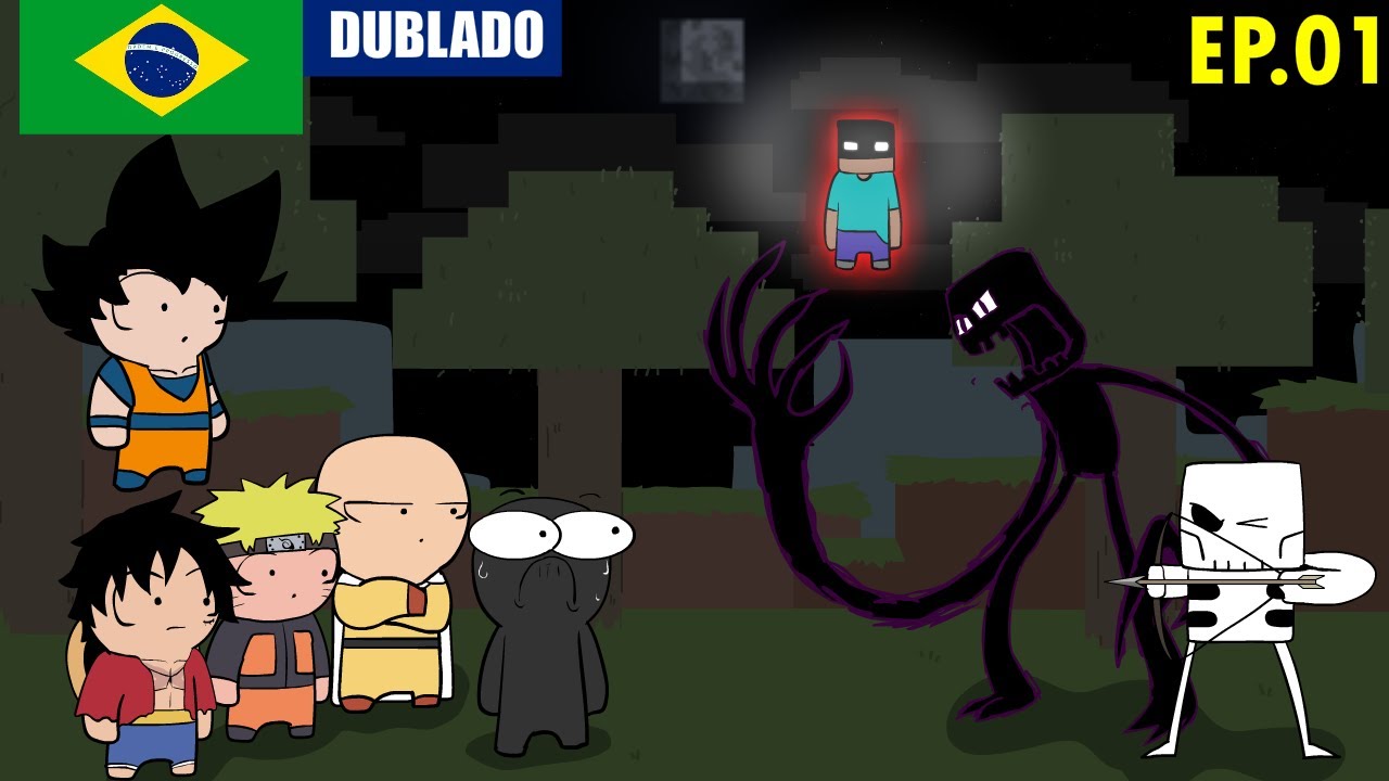 SAITAMA, GOKU, NARUTO, LUFFY E NEXUS NO MINECRAFT | EP.01 DUBLADO – MINEVERSO #1