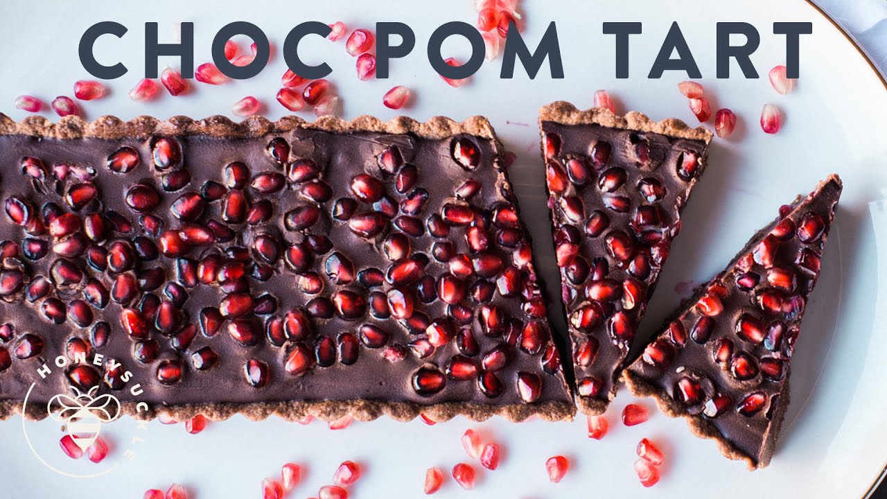CHOCOLATE POMEGRANATE TART - Honeysuckle