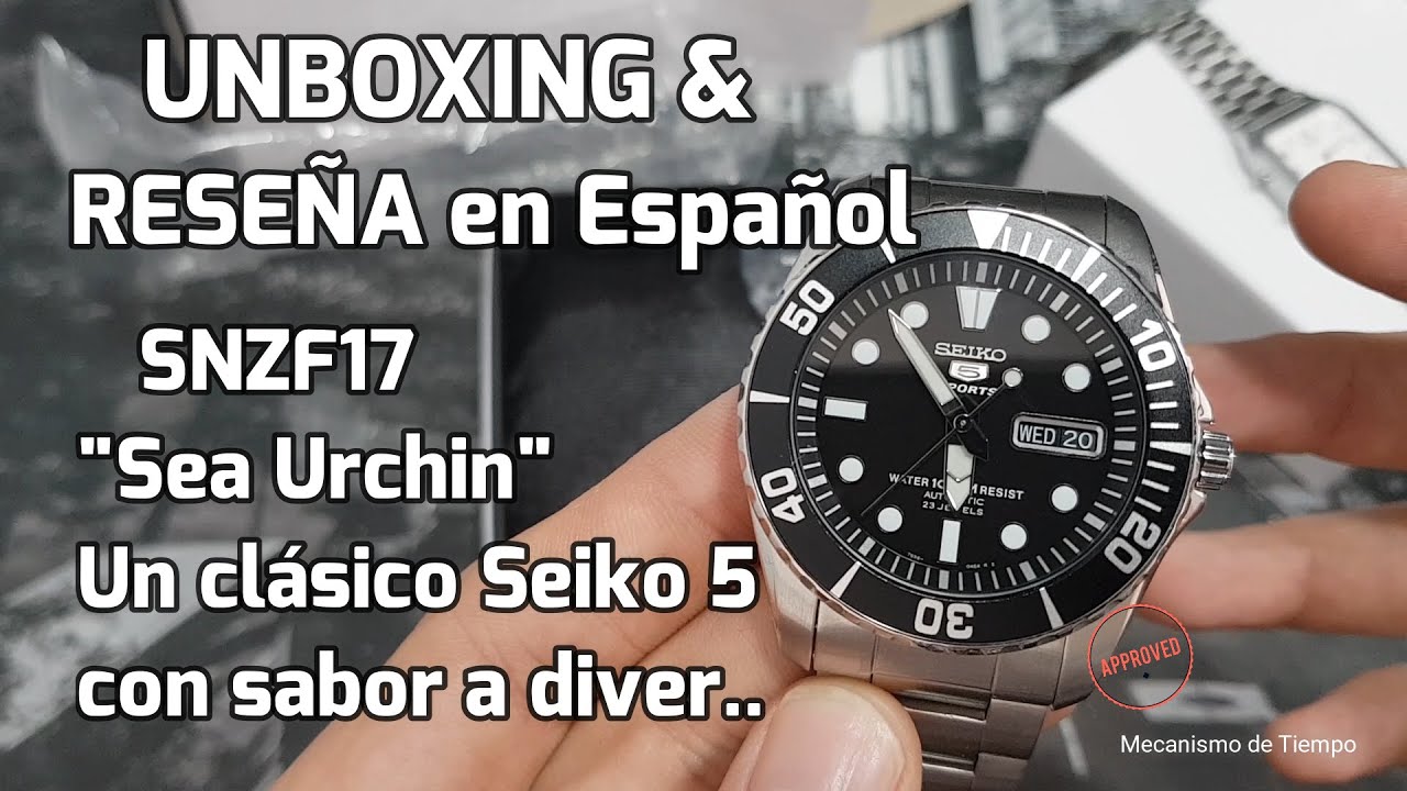 Seiko Sea Urchin, SNZF17 un clásico  Seiko 5 con sabor a Diver. Unboxing & Reseña en Español