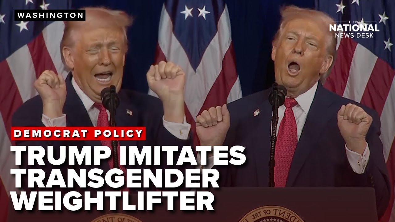 Trump does transgender weightlifter impression, mocking Democrat policy at House GOP retreat