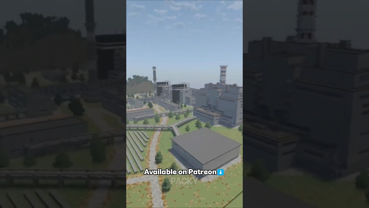 Minecraft Recreation of Chernobyl Power Plant (next to Pripyat, Ukraine) Building Timelapse