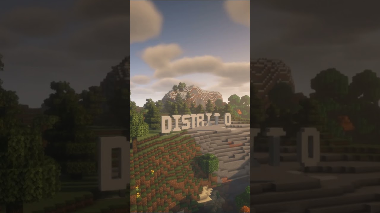 Letreiro da Cidade #shorts #minecraft #minecraftbuilding #letreiro #cidade