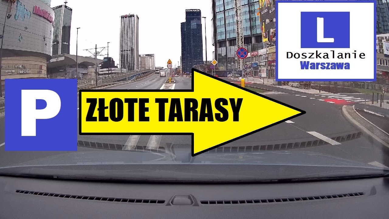 Pusty podziemny parking w galerii handlowej | Złote tarasy  | Doszkalanie Warszawa