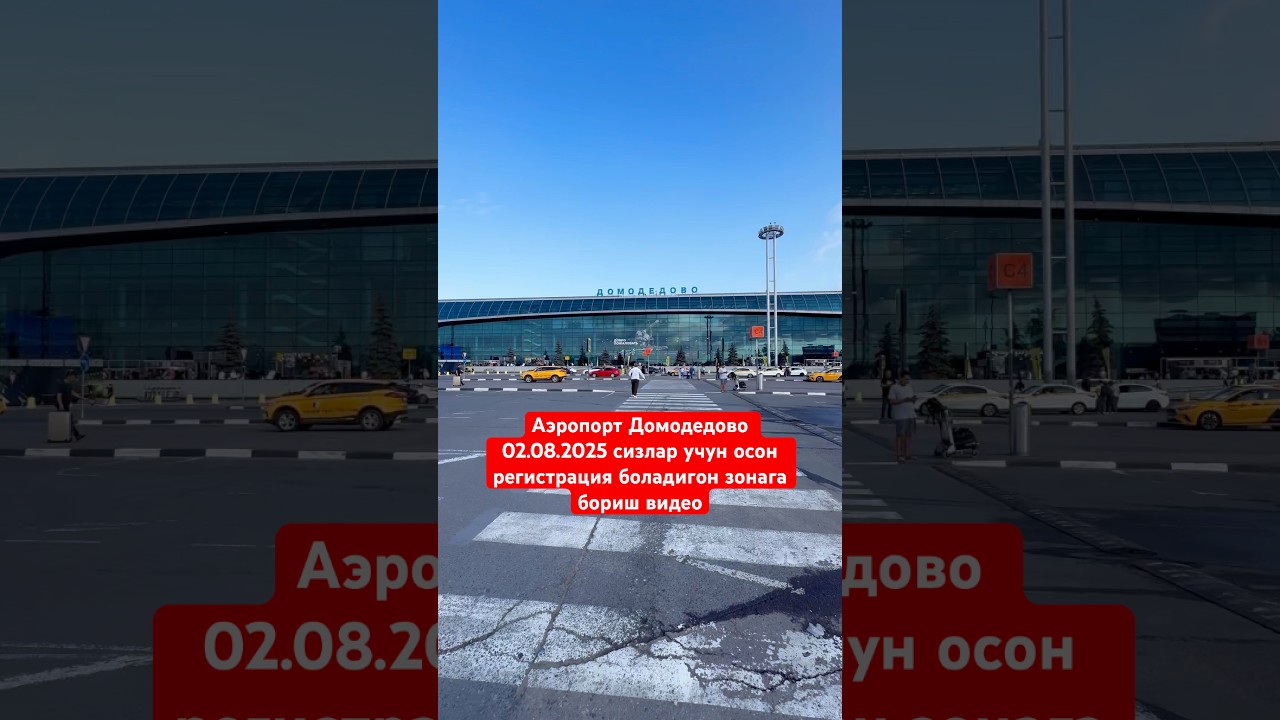 Аэропорт Домодедово 02.08.2025 сизлар учун осон регистрация боладигон зонага бориш видео #томошатв
