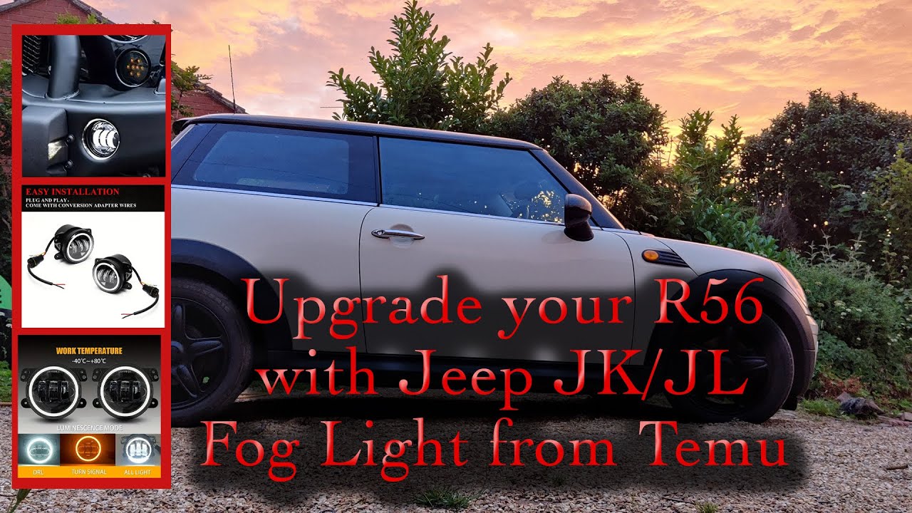 R56 Mini Cooper Fog Light Upgrade with Jeep JK Lights