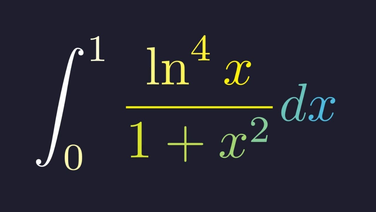 Как интегрировать ln⁴(x) / (1 + x²) от 0 до 1