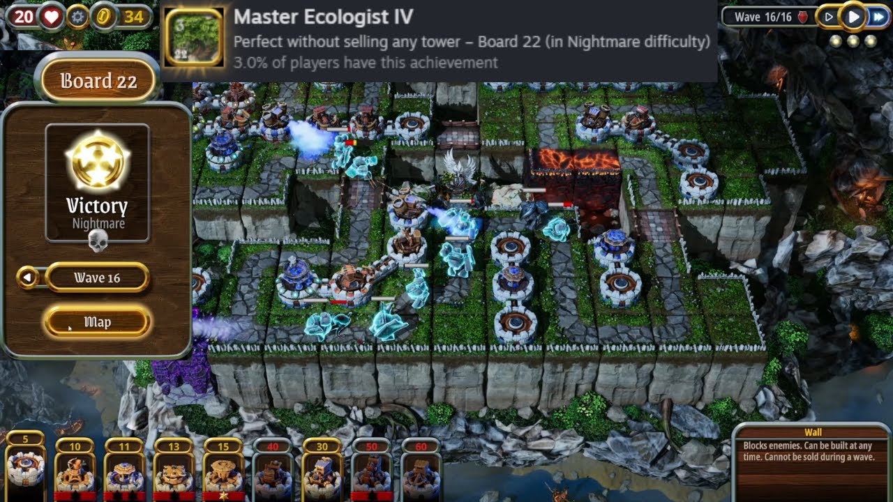 Artisan TD: Board 22 [Nightmare Full Health ❤️ 3 Stars ⭐][Master Ecologist IV]