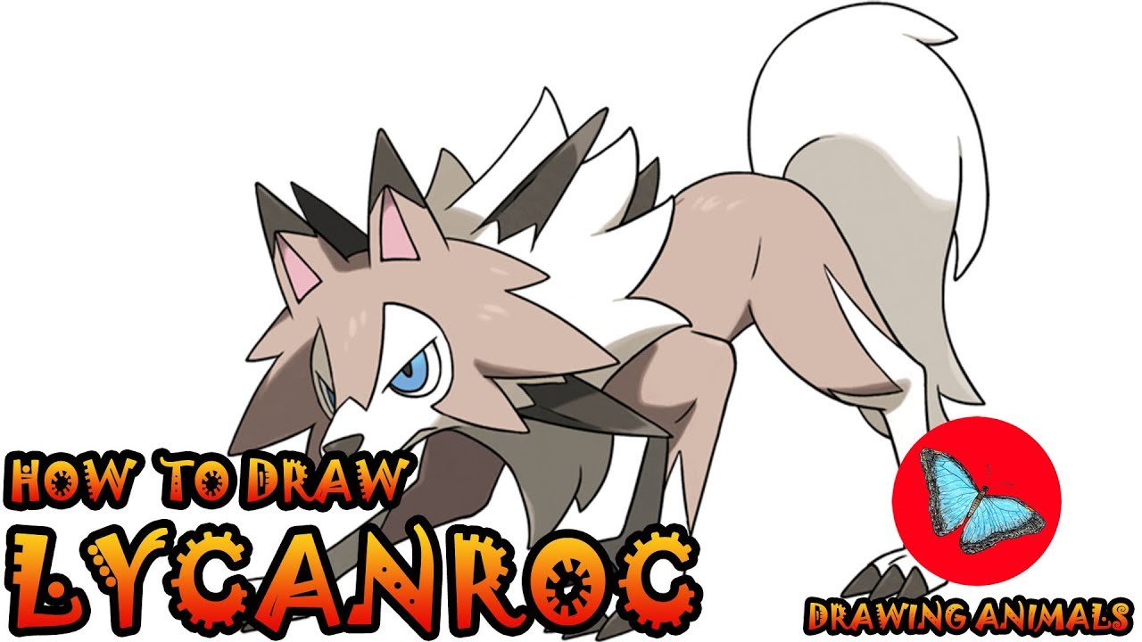 How To Draw Lycanroc Pokemon | Drawing Animals