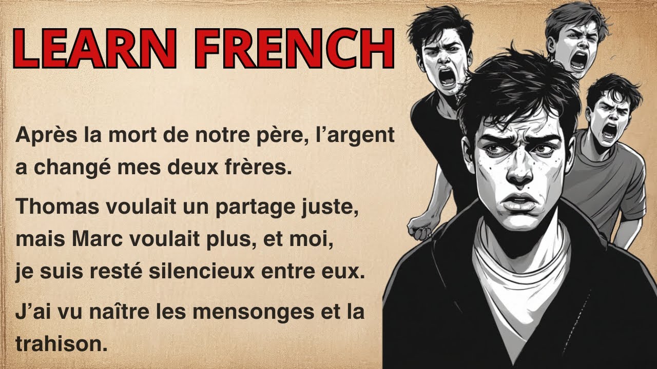 Learn French Through a Dark Family Story | Three Brothers Destroyed by Money (B1–B2)