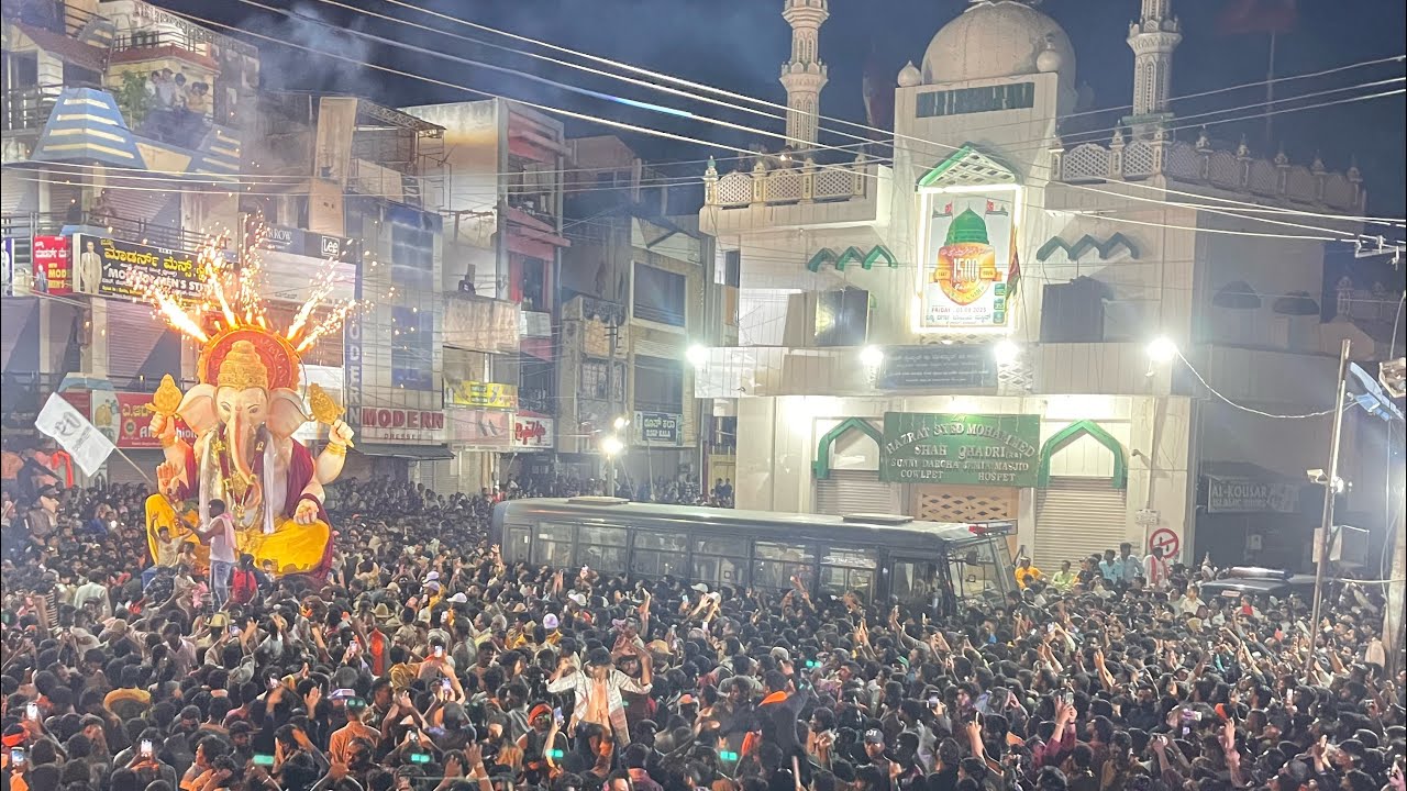 Hospet Ganesha Visarjane 11th Day Hindumaha Ganapathi and Chitrakere Ganapathi - DJ Blast 🔥💣⚡️❤️‍🔥