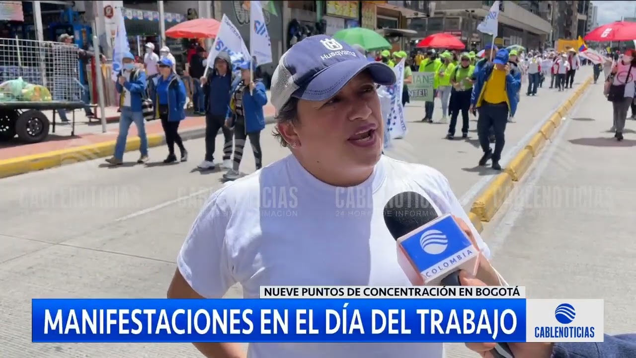 Así avanza la jornada de marchas por el Día Internacional del Trabajo