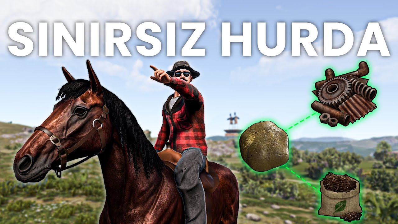 AT ÇİFTLİĞİ KURARAK SINIRSIZ HURDA KASIP KOMŞUMU RAİDLEDİM - Rust Türkçe
