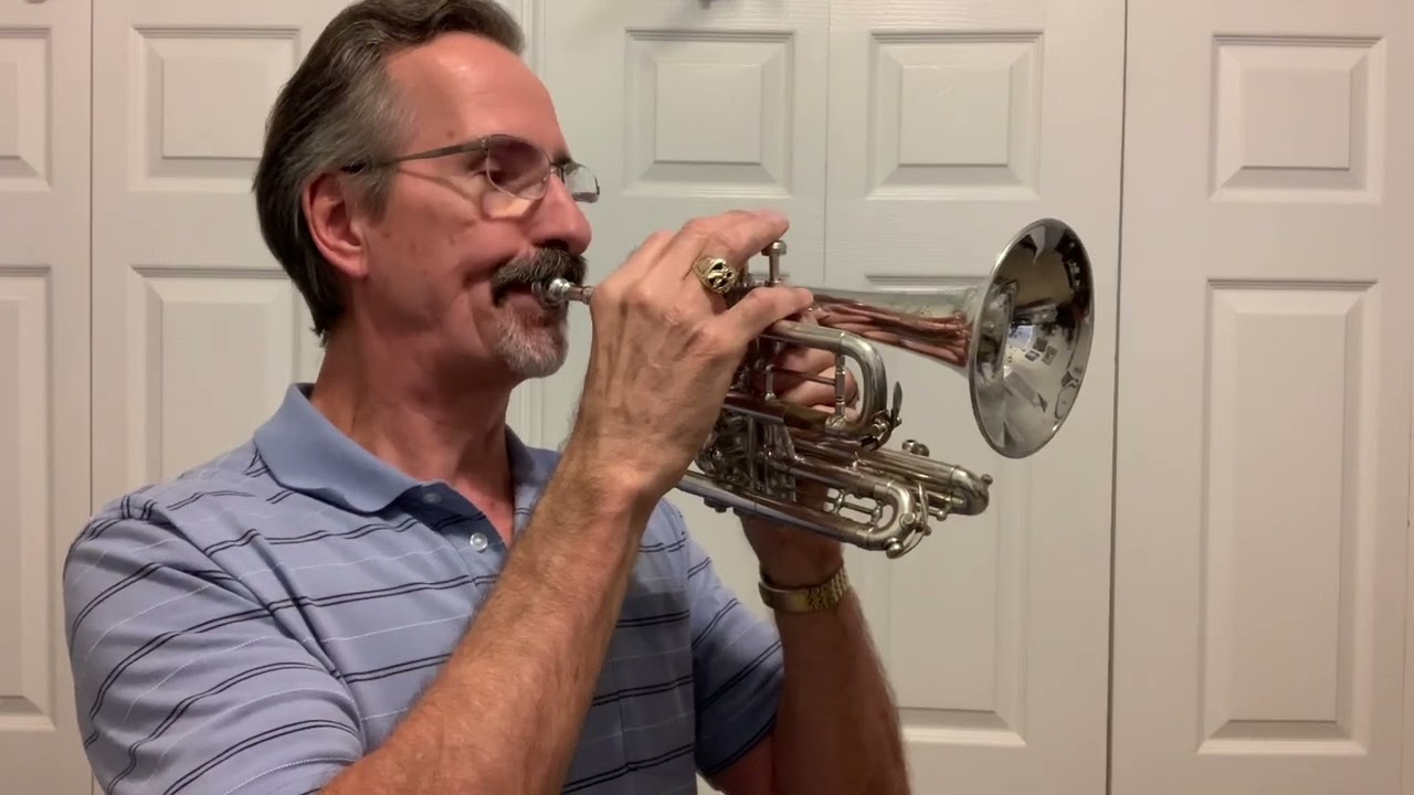Rare 1905 Buescher Bb/A Cornet. Made in Elkhart, Indiana.