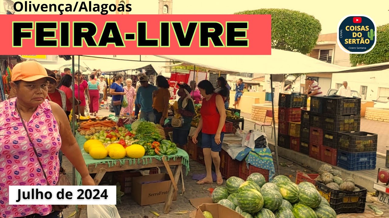 Última feira-livre de julho de 2024 em Olivença/Alagoas.