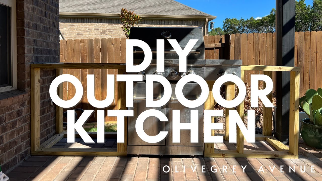 Framing our OUTDOOR KITCHEN with WOOD