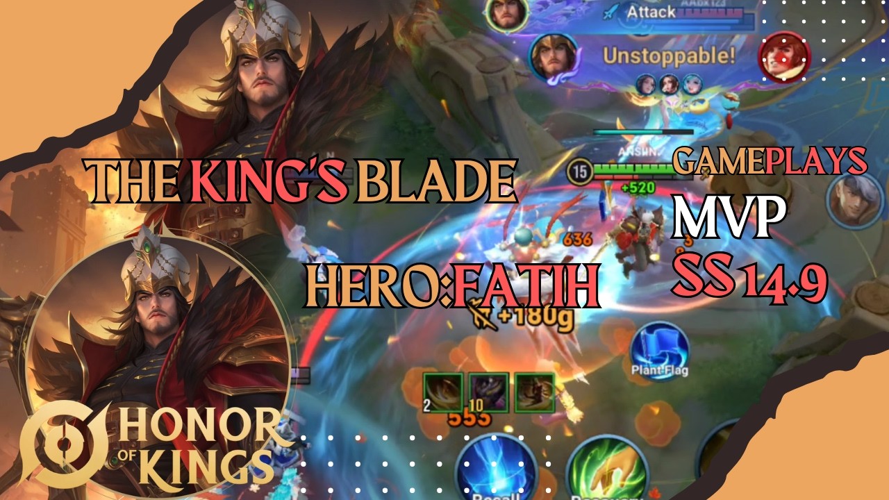 Honor of Kings : Unstoppable Clash Lane with THE KING OF BLADE FATIH In Ranked Match