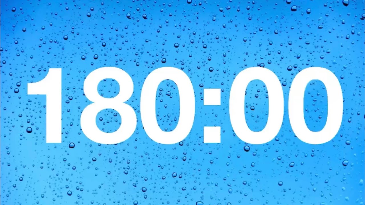 timer - 180 minute countdown with rain sound