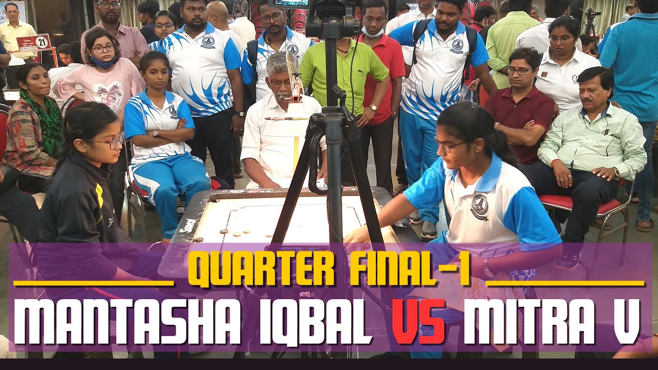 CARROM | QF-1 | MANTASHA IQBAL (AAI) VS MITRA V (TAMIL NADU) |  49th Senior National